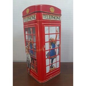 Vtg Churchill Heritage Of England Telephone Kiosk Money Tin Bank Made In England